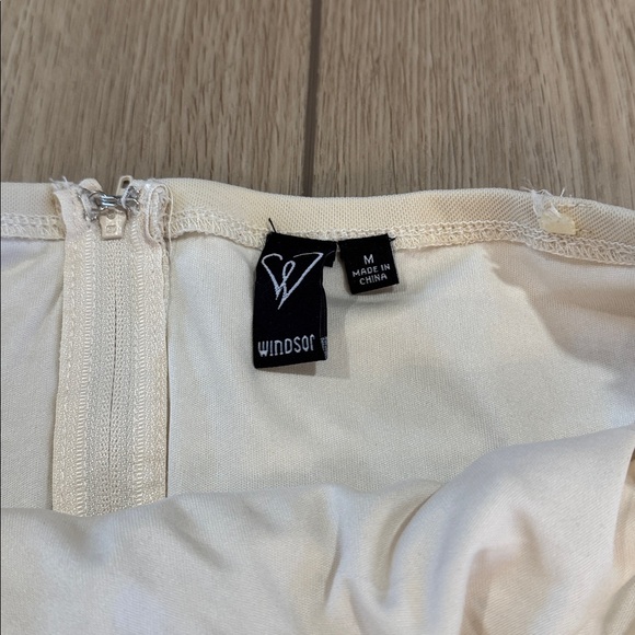 Windsor Prettiest Pick Strapless Bow A-Line Mini Dress Sz M Coquette Whimsical - Picture 10 of 13